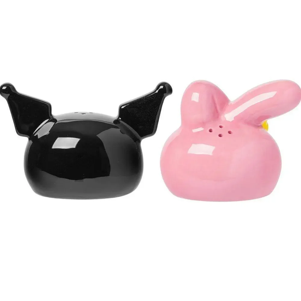 Sanrio My Melody And Kuromi 3D Sculpted Ceramic Salt and Pepper Shaker Set
